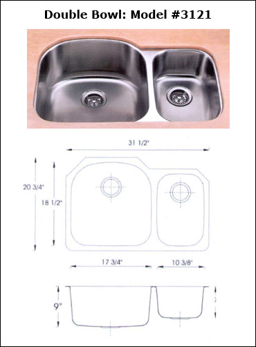 undermount double sink bowl houston